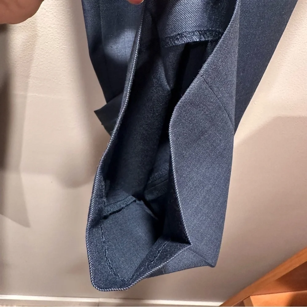 NWT Original Penguin Men’s Dress Pants Blue Shark Wool Slim Fit Stretch 36x32